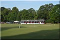 Cricket pitch and pavilion