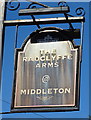 Sign for the Radclyffe Arms, Middleton