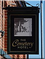 Sign for the Cemetery Hotel, Rochdale