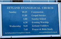 ST5874 : Zetland Evangelical Church information board, Bristol by Jaggery