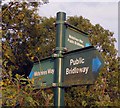 SK6820 : Signs for Midshires Way and Public Bridleways by Andrew Tatlow