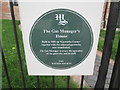 Plaque  in  front  of  the  Gas  Manager