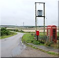 Postbox, telephone box and transformer, Clochan