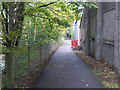 Walkway beside the River Peffery in Dingwall