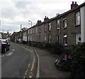 Houses alongside a bend in Princes Street Abergavenny