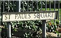 St Pauls Square (road name sign)