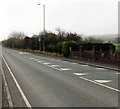 Crocodile teeth on the B4278 on the southern approach to Penrhiwfer 