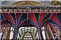 Long Sutton, Holy Trinity Church: The c15th screen with vivid Victorian colouring 1