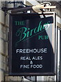 Sign for the Birches pub