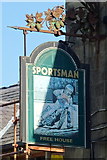 SD8818 : Sign for the Sportsman, Whitworth by JThomas