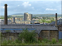 SD8332 : View across Burnley from the Leeds and Liverpool Canal by Mat Fascione