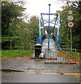 Prohibition signs at the northern end of an M4 motorway footbridge, Morriston, Swansea