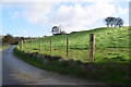 Unfinished fence along Magherabrack Road