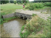 SU8694 : Hughenden Stream: Twin pipe culvert crossing in Hughenden Park by Nigel Cox