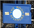 Sign for the Moon Spinners public house, Milnrow