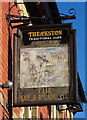 Faded sign for the Ox & Plough, Hurstead, Littleborough