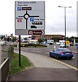 ST3261 : Directions sign on Hildesheim Bridge, Weston-super-Mare by Jaggery