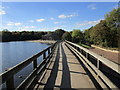 Footbridge and Rufford Lake