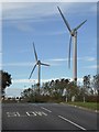 Wind turbines in the Greencroft Industrial Estate