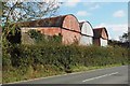 Corrugated iron barns at Dderigoch