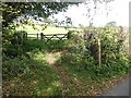 Gate and footpath sign, Michelcombe Lane