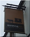 Sign for the Hospital Inn, Walton Summit Centre