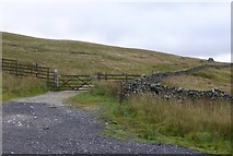 SD7788 : The Pennine Bridleway leaves the road by Russel Wills