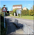 Warning sign - cyclists, Ogmore Terrace, Bryncethin