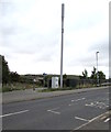 Telecoms mast and cabinets, Littlemoor Road, Weymouth