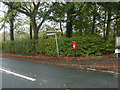 Elizabeth II postbox on Chorley Road (A674), Higher Wheelton