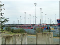 Trains at DLR Beckton Depot