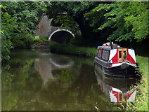 SD9050 : Narrowboat moored near Double Arched Bridge No 161 by Mat Fascione