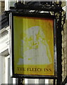 Faded sign for the Fleece Inn, Mossley