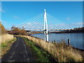 NZ3658 : Riverside path and Northern Spire, Sunderland by Malc McDonald