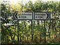 TL8828 : Roadsigns on the A1124 Wakes Street by Geographer