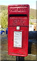 Close up, Elizabeth II postbox on Stamford Street, Mossley