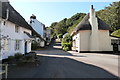 Thatched cottages surrounding the square, Inner Hope, Devon