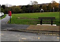 Postbox and bench, Pentwyn Road, Pentwyn, Torfaen