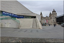 SJ3389 : Steps to the Museum of Liverpool by Richard Hoare