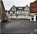 Black and white building on a Morriston corner, Swansea