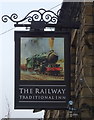 Sign for the Railway Inn, Greenfield