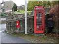 Victorian postbox and telephone box, Upper Clough