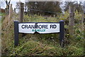 H4967 : Damaged road sign along Cranmore Road by Kenneth  Allen