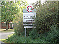 TL8429 : Earls Colne Village Name sign on Station Road by Geographer