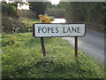 Popes Lane sign