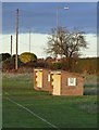 Football team shelters at Walesby sports ground