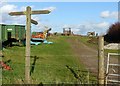 Footpath junction, Hall Farm