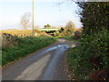 Godscroft Lane near Godscroft Hall about to pass under a railway bridge