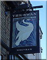 Sign for the Swan public house Meltham