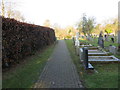 Pathway through the burial ground of St John